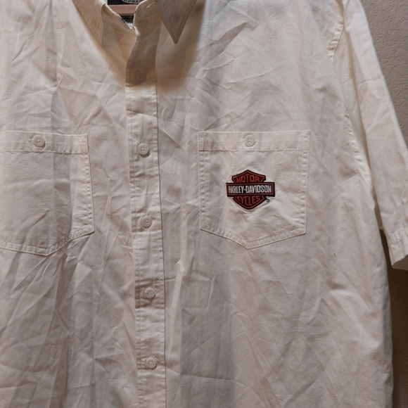 Harley Davidson Mens Short Sleeve Button Front Shirt - Picture 4 of 4
